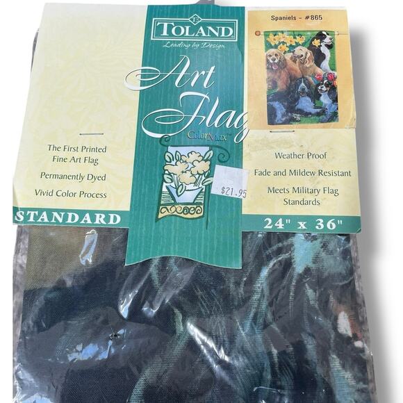 Toland Art Garden Flag Dog Spaniels Cocker Springer #865 Pup Springer 24" x 36" - Picture 3 of 11